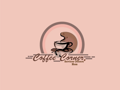 Coffee Corner branding coffee flat logo