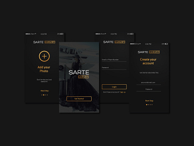 SARTE app boutique concept sarte ui