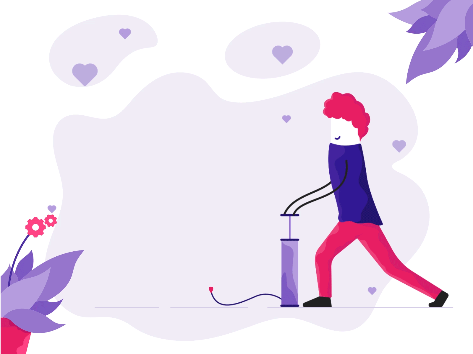 Love is in the air after effects aftereffects animated animated gif animatedgif animation animation after effects clean floating hearts illustration pink purple valentines valentines day valentinesday