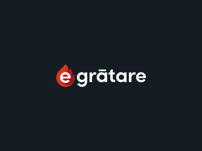 E-gratare logo animation after effects aftereffects animated logo fire flame fork grill logo animation logo motion logoanimation motion path simple tapered stroke
