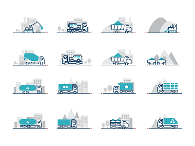 Icon set 5 apple design icons icons set illustration logistics pictogram simple transport vector