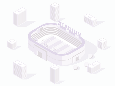 Isometric buildings apple building buildings clean design elements icons illustration isometric isometric icons light simple simple design stadium vector