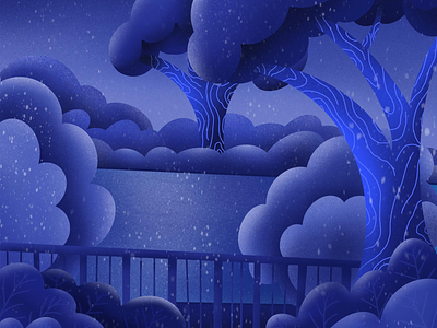 Blue Hues background design blue cold grain illustration illustrator procreate procreate app procreateapp simple snow