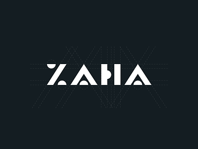zaha logo concept branding clean concept design geometric geometric logo logo minimal simple vector