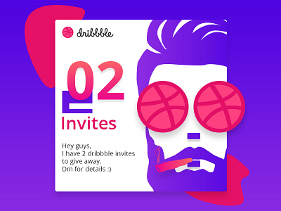 Dribbble invites dribble invites dribbleinvite gradient gradient design illustation