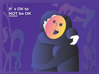 Depression & Anxiety anxiety depression design dribbble face fight gradient design graphic illustration