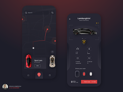 Car rental application Concept