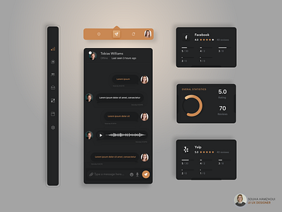 Dashboard components app appdesign beauty clean clean design dark dashboard design minimalist simple ui ux