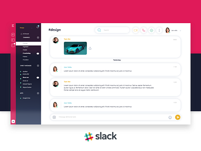 Slack Redesign app chat chat box design slack typography ui ux web website