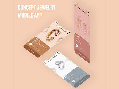 Jewelry concept app design appdesign design futuristic graphicdesign jewelry minimalist simple ui uidesign userinterface ux uxdesign