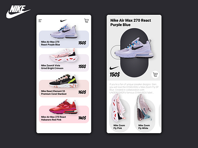 Nike Mobile App REDESIGN app appdesign beauty clean clean design dark design minimalist simple ui ux