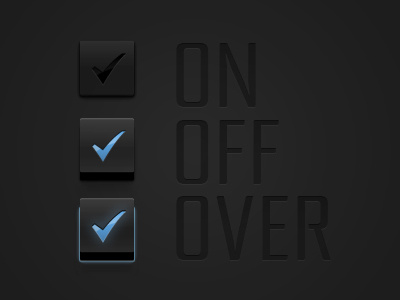 ON/OFF/OVER action button buttons call dashboard hover off on state