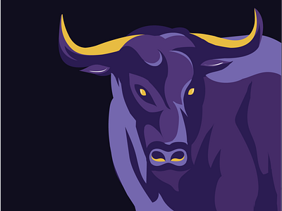 Bull's eye anger bull graphic design illustation vector