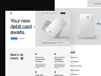 Debit Card Promo Page 3d bank bank card banking banking app card credit card credit cards debit debit card design product ui ux visualization wallet wallet ui