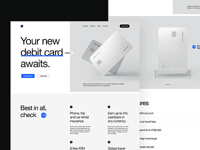 Debit Card Promo Page 3d bank bank card banking banking app card credit card credit cards debit debit card design product ui ux visualization wallet wallet ui
