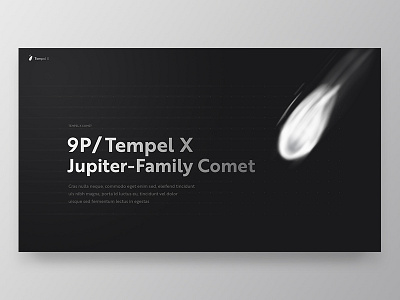 New Website Design for Tempel X Comet concept design dribbble hello landing product space startup ui ux visualization web