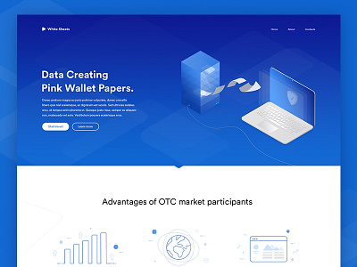 Homepage Design of Marketing Website analytics data design illustration isometric laptop marketing server ui ux visualization web design