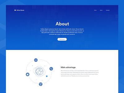 About Page Design of Marketing Website analytics data design illustration isometric laptop marketing server ui ux visualization web design