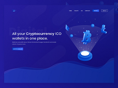 New Website Design for Cryptocurrency Wallets