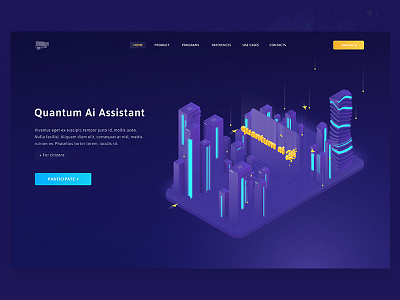 Website Design for Quantum Ai ai assistant design dribbble illustration isometric mining quantum ui ux visualization web