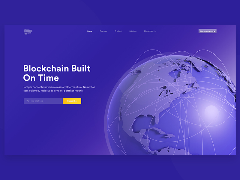 Blockchain Landing Page by Andrejs Hairulins on Dribbble