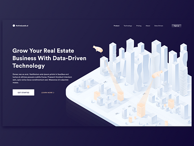 Visualization of Artificial Intelligence in Real Estate ai data design driven fireart fireart studio illustration isometric services ui ux visualization