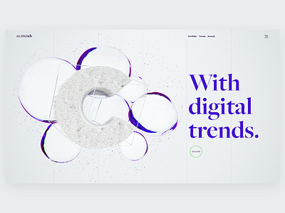 CC.Trends 3d design dribbble illustration landing product ui ux visualization web design
