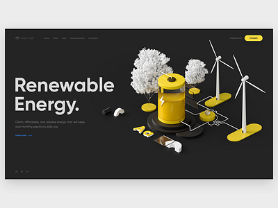 Solar Wind 3d branding design illustration isometric product ui ux visualization web design