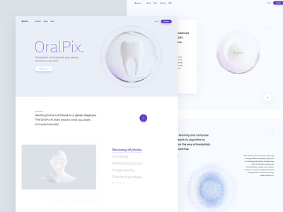 Oralpix - Straighten and imrove your dental photos 3d design dribbble illustration isometric ui ux visualization web web design