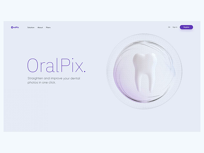 Oralpix - Straighten and imrove your dental photos 3d design dribbble illustration isometric product ui ux visualization web design