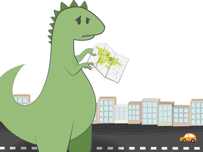 A 404 Page Dinosaur
