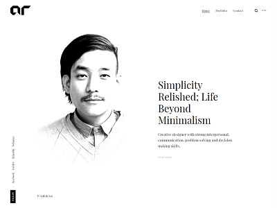 Personal Website clean design minimal personal website web design website