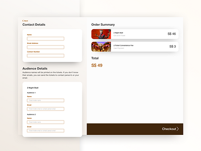 Payment Summary for Ticketing Website payment ui ux web app