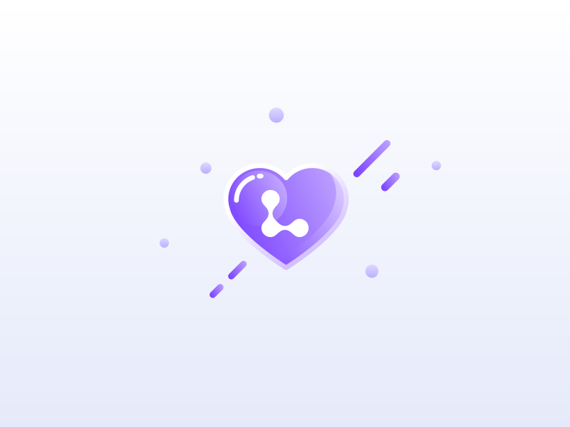 Welcome Icon emoji flat fluid gooey heart lightful liquid love purple slack