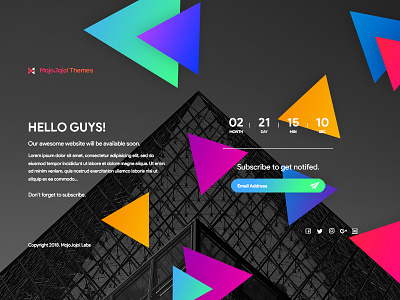 Coming Soon Page comingsoon gradient landingpage ui ux website