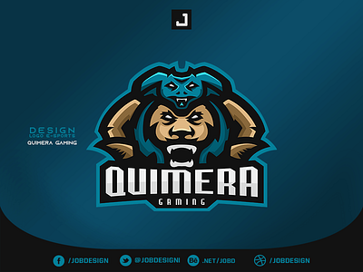 logo Quimera gaming design esports esports logo gamer gaming goat identidade visual illustrator job lion logo mascot mascote photoshop quimera snake social media