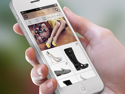 main screen app catalog fashion flat shoes woman