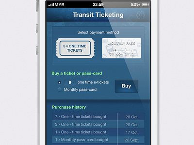 ticketing app WIP app blue ios iphone tickets transport