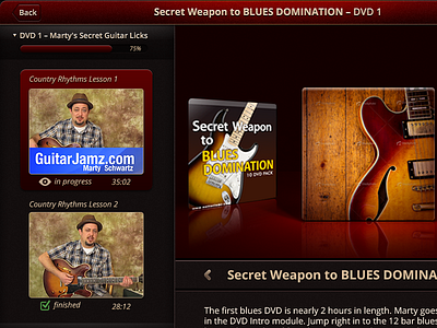 Learning courses iPad app dvd guitar ipad learning