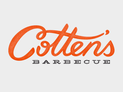 Cotten's Logo barbecue bbq handlettering logo type