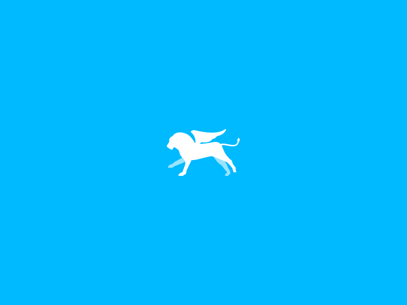 The Takeoff animation lion logo photoshop run simple