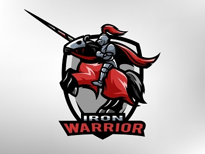 Medieval Knight logo. graphic illustration knight logo mascot soldier sportlogo vector warrior
