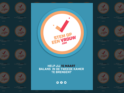 Stem Op Een Vrouw.com elections logo politics poster vote woman women