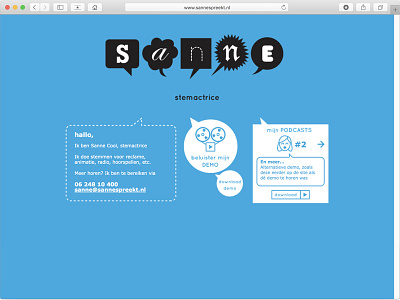 Sanne Spreekt logo voice website