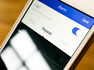 Alarm alarm clock ios ios7 time ui