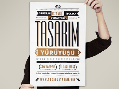 Poster for the design walk in İstanbul poster typography