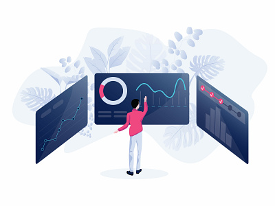 Data Analytics design flat illustration ui vector