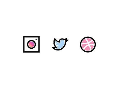 Social Icon dribbble icons instagram portfolio social twitter