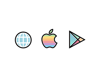 Badges app store google google play icons ios portfolio web