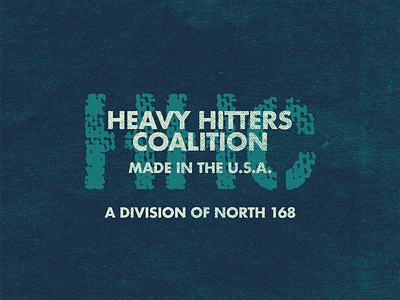 Heavy Hitters Coalition branding design halftones logo texture